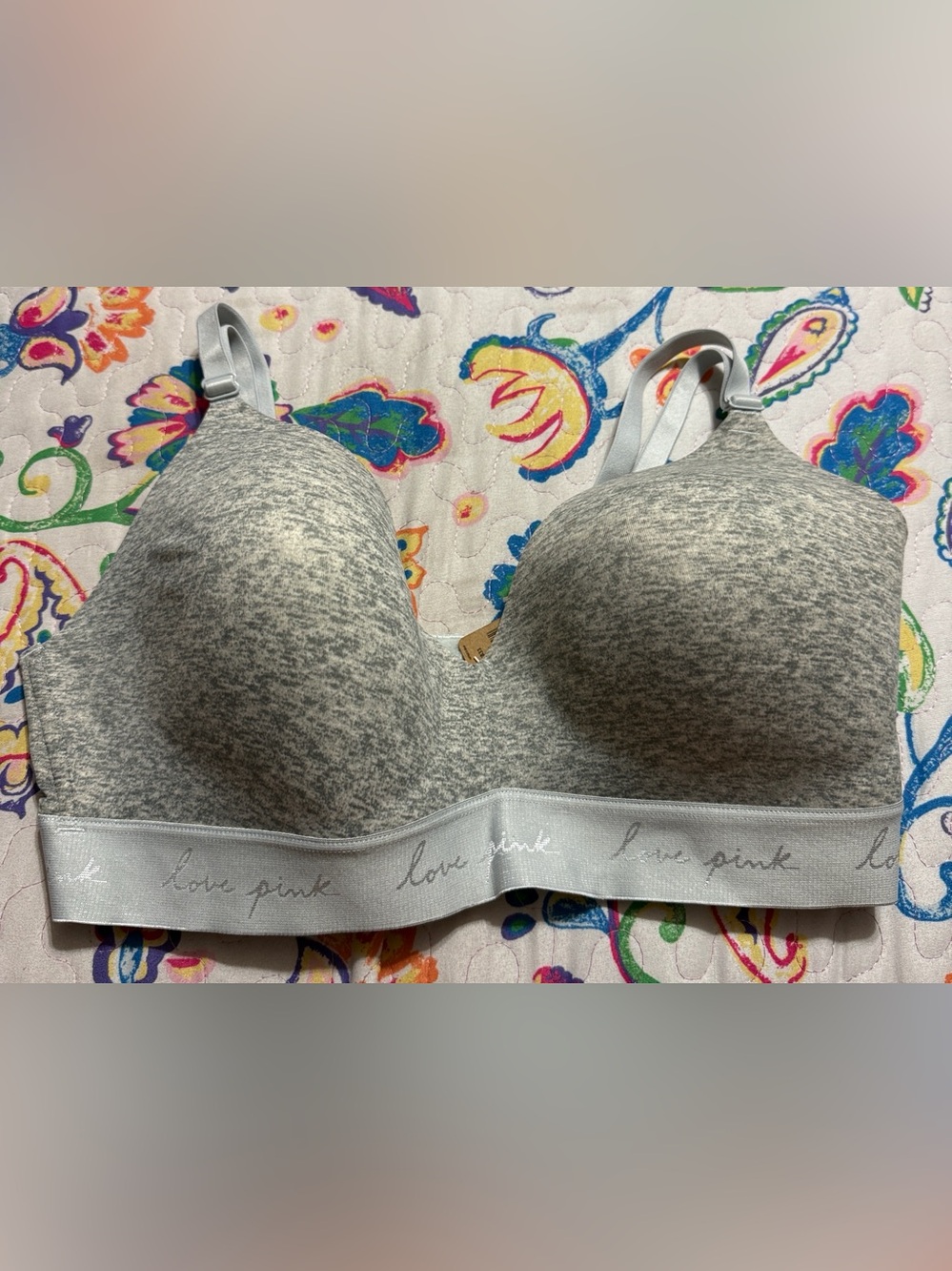 VS Pink Wireless Bra Size: 38D Adjustable Straps